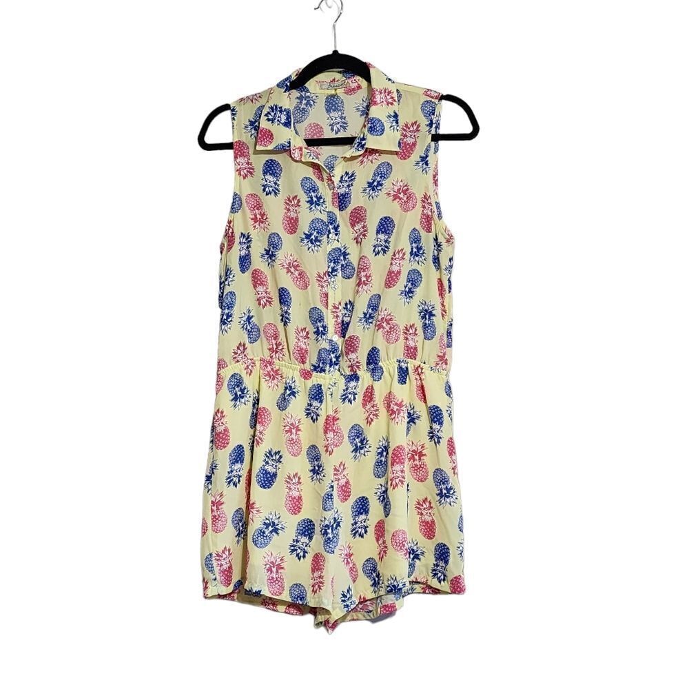 Pineapple print romper L Lightweight